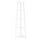 Monarch Specialties Bookshelf, Bookcase, Etagere, Corner, 4 Tier, 60 in.H, Office, Bedroom, White Laminate, White Metal I 3665 - alternate 1